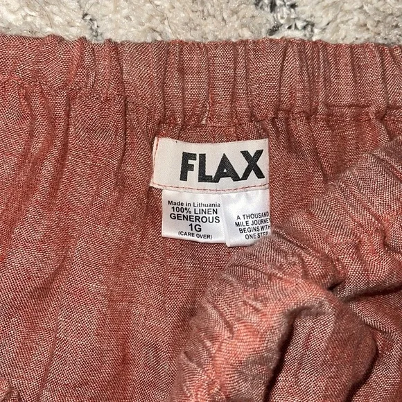 Flax 100% Linen Wide leg Pants - Picture 2 of 3